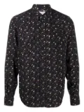 Saint Laurent star-print press-stud shirt - Black