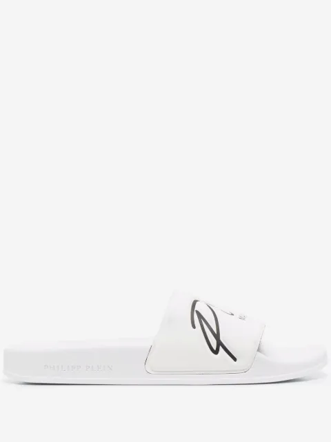 Philipp Plein embossed logo slides