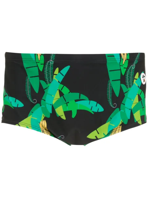 Amir Slama leaf-print swimming trunks 