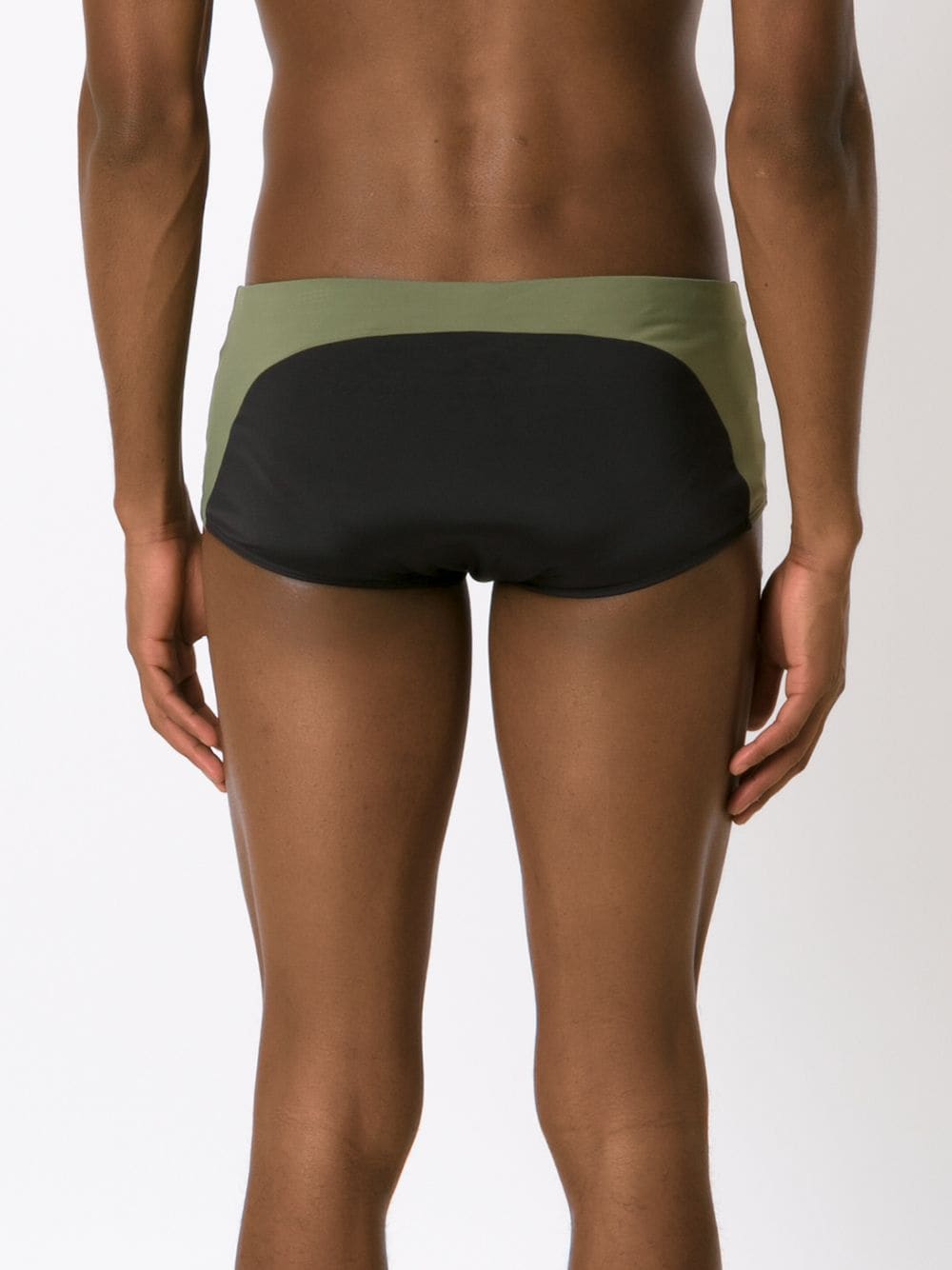 Shop Amir Slama Colourblock Swimming Trunks In Black