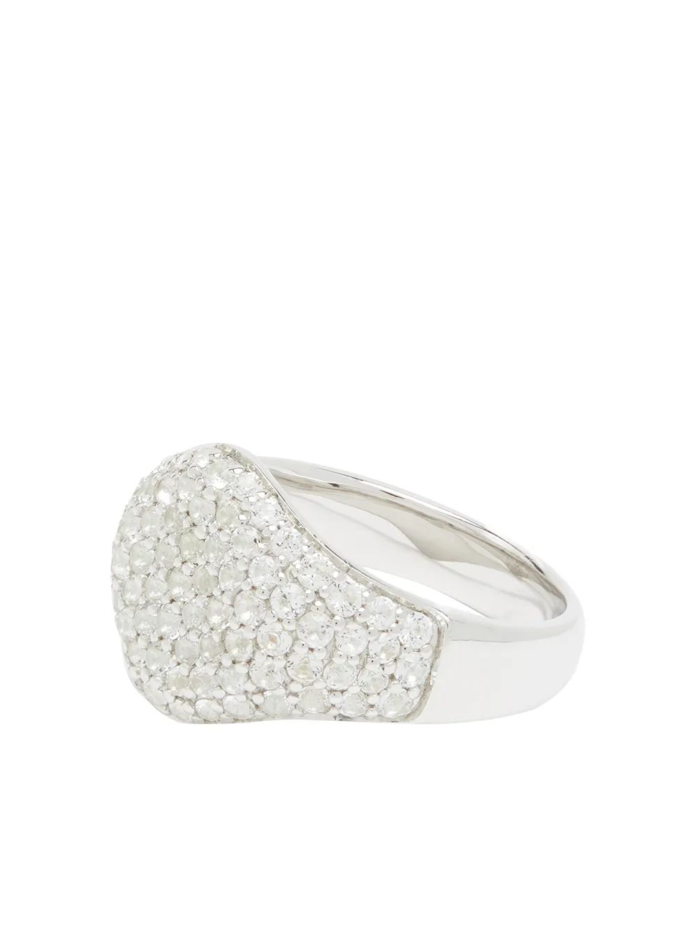 

Tom Wood anillo con sello oval - Plateado