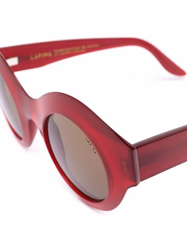 red rim sunglasses
