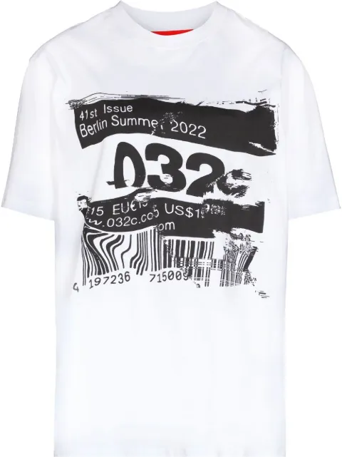 032c Barcode Glitch-print drop-shoulder 