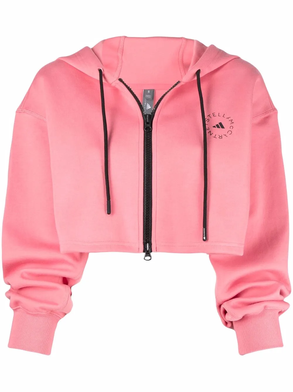 фото Adidas by stella mccartney logo-print zip-fastening hoodie