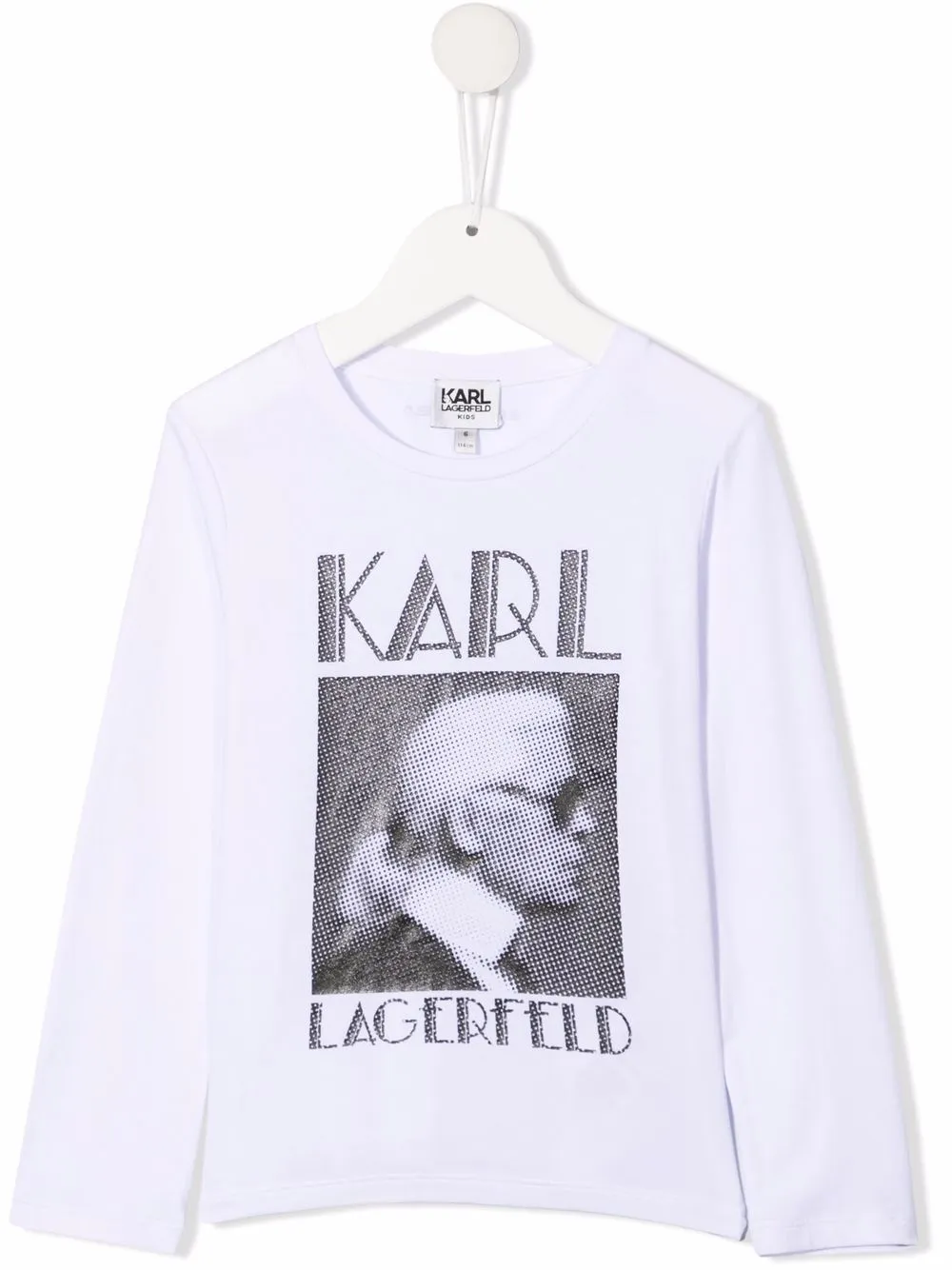 

Karl Lagerfeld Kids playera con logo estampado - Blanco