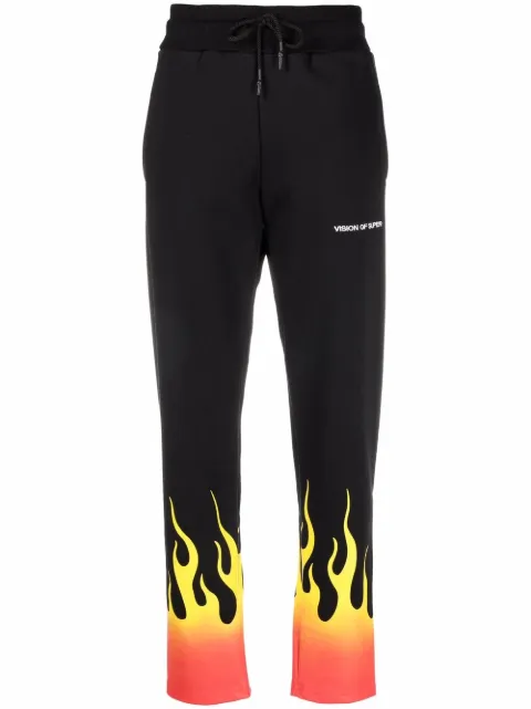 Vision Of Super flame-print track pants 