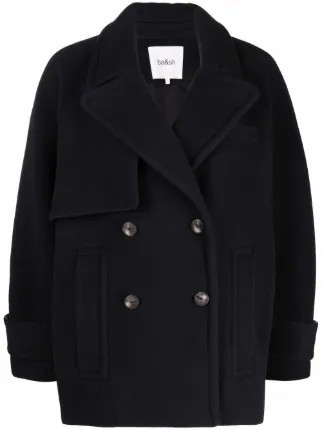 Shop Ba&Sh double-breasted coat with Express Delivery - FARFETCH