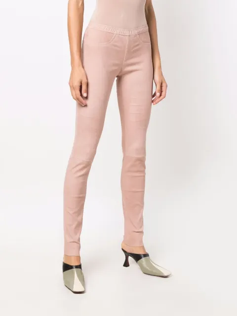 Giorgio Brato Leather mid-rise Leggings 