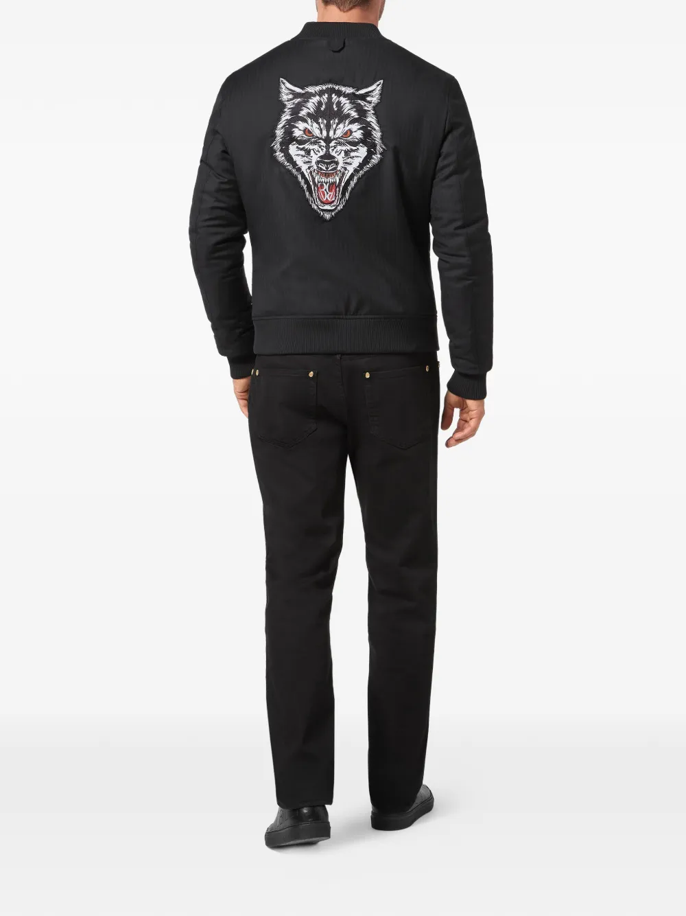 Billionaire Wolf bomberjack met rits Zwart