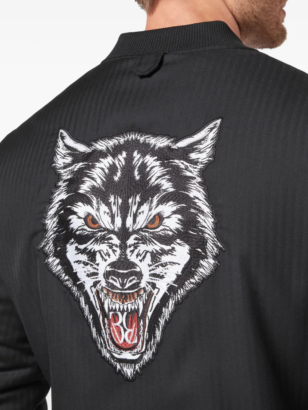 Billionaire Wolf bomberjack met rits Zwart