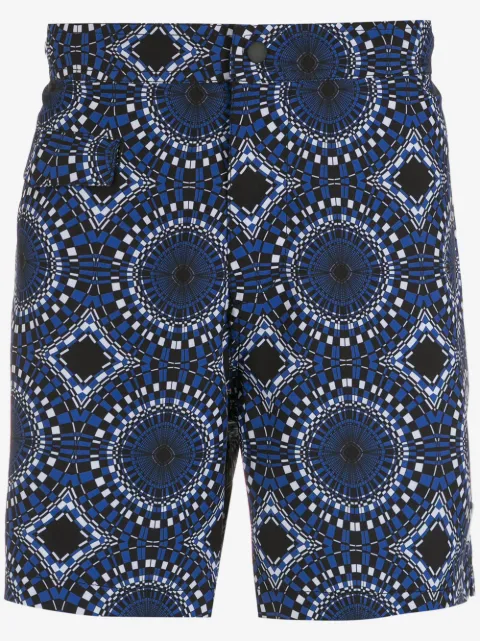 Amir Slama Badeshorts mit abstraktem Print