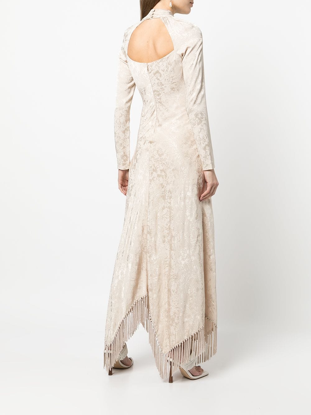 фото Jonathan simkhai жаккардовое платье madelyn с бахромой