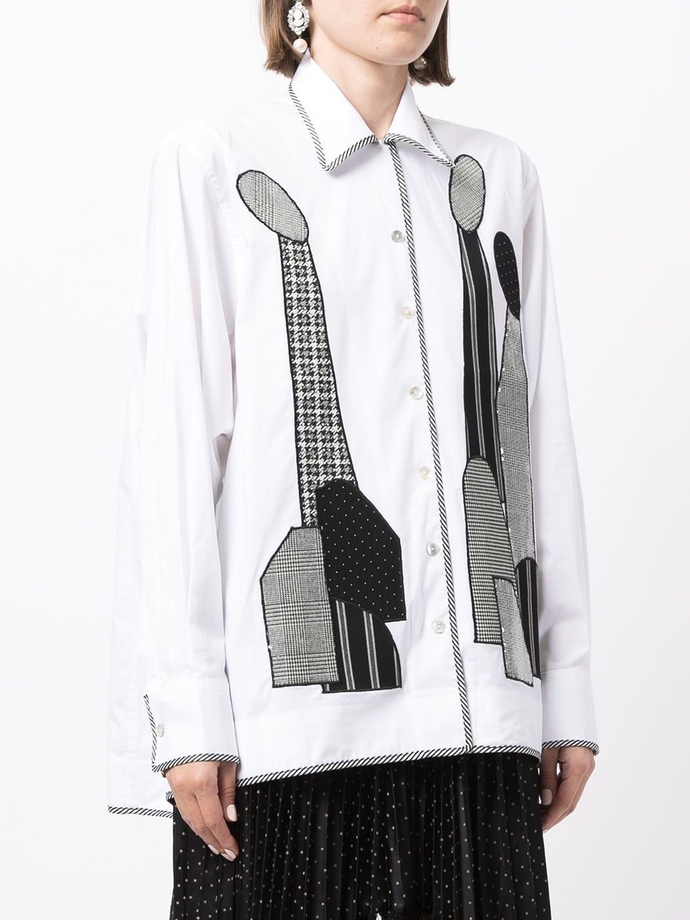 antonio marras sequin-embellished shirt - white