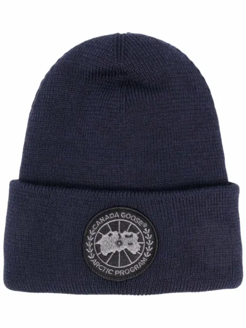 Canada Goose logo-embroidered merino beanie