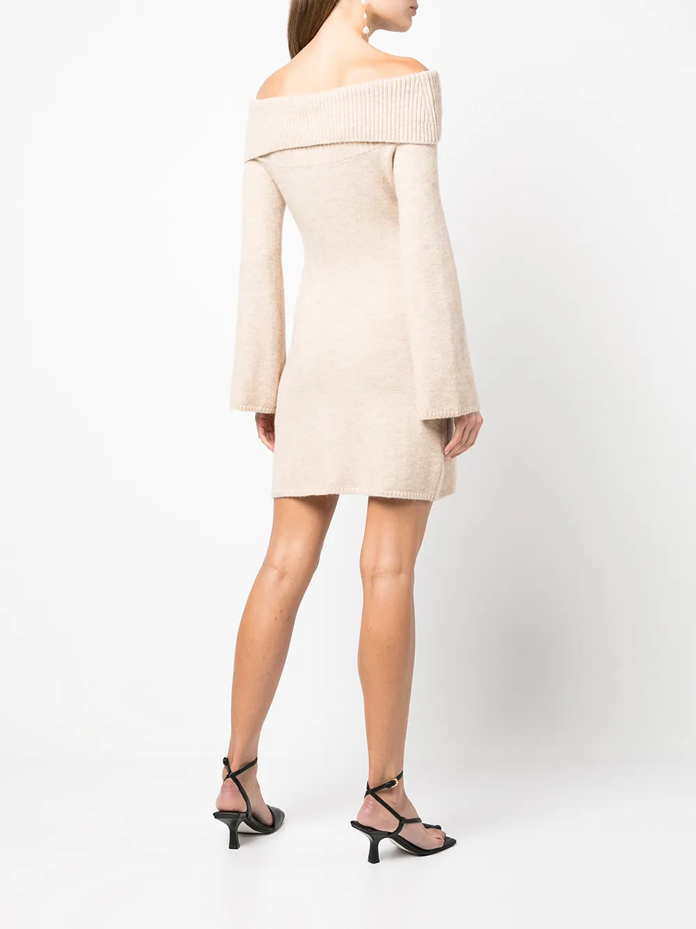 Cult Gaia Gebreide jurk Beige