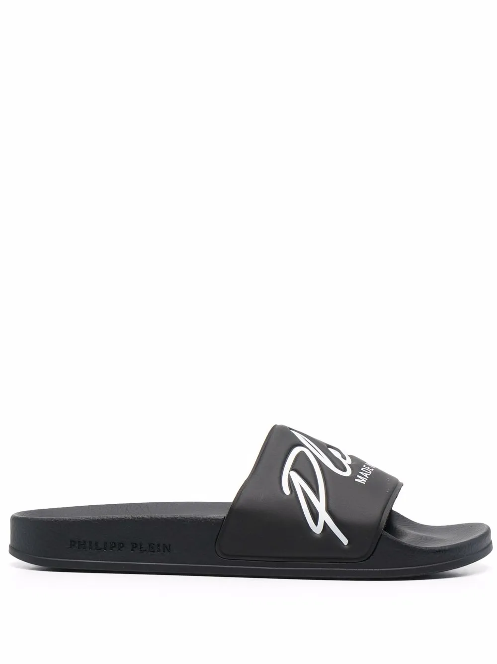 

Philipp Plein embossed logo slides - Black