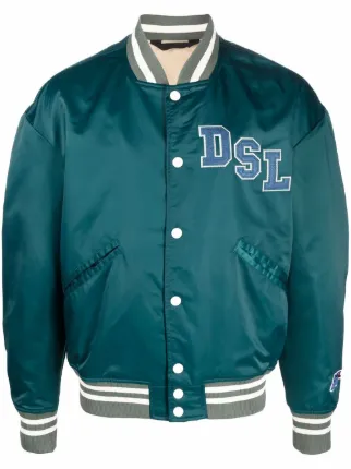Diesel green J-Bulc satin bomber jacket 