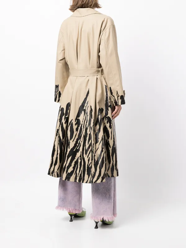 patterned trench coat