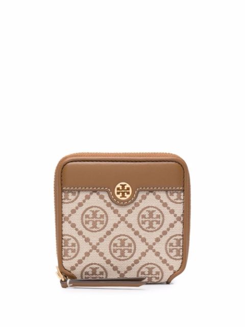 Tory Burch jacquard-logo all around-zip wallet Women