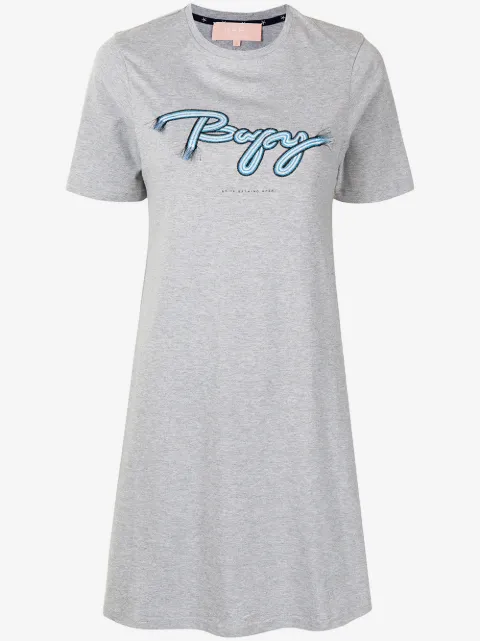 A BATHING APE® embroidered-logo T-shirt dress