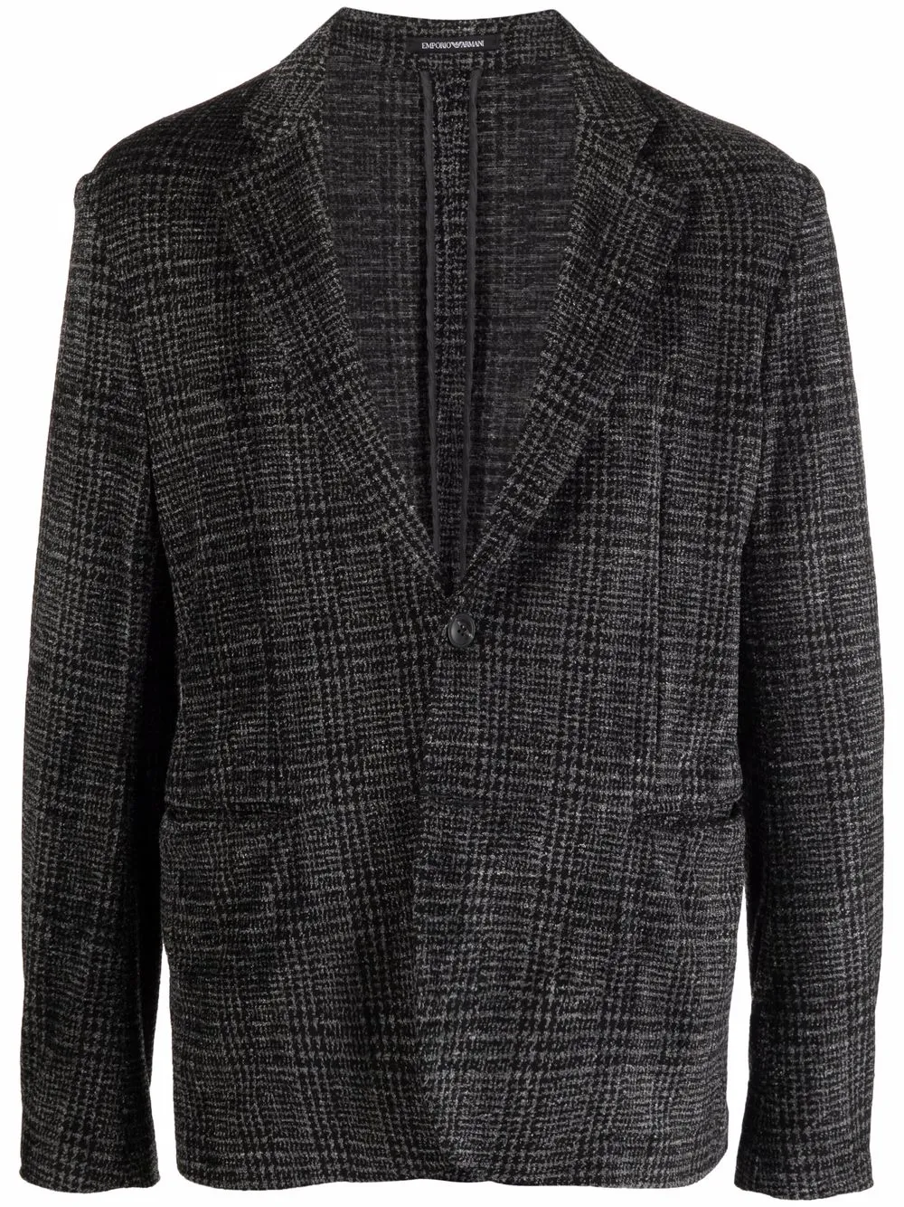 

Emporio Armani blazer con motivo pied de poule - Negro