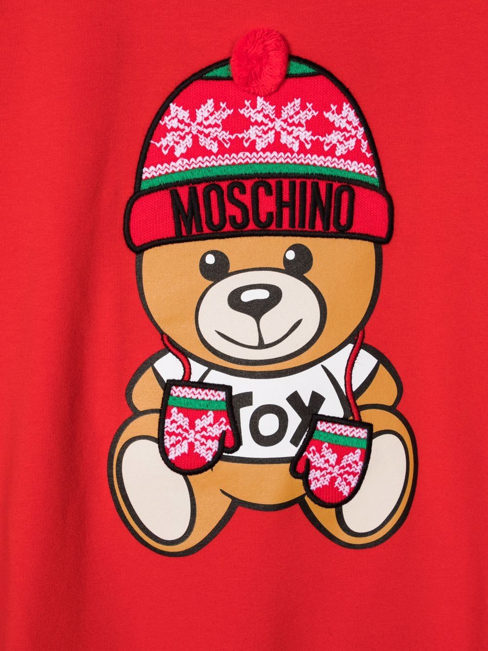 фото Moschino kids толстовка с принтом teddy