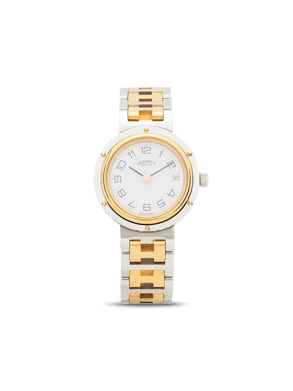 фото Hermès наручные часы clipper date pre-owned 1980-1990-х годов