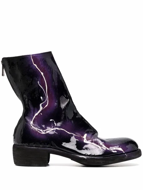 Bottines à effet de brillance - Guidi - Modalova