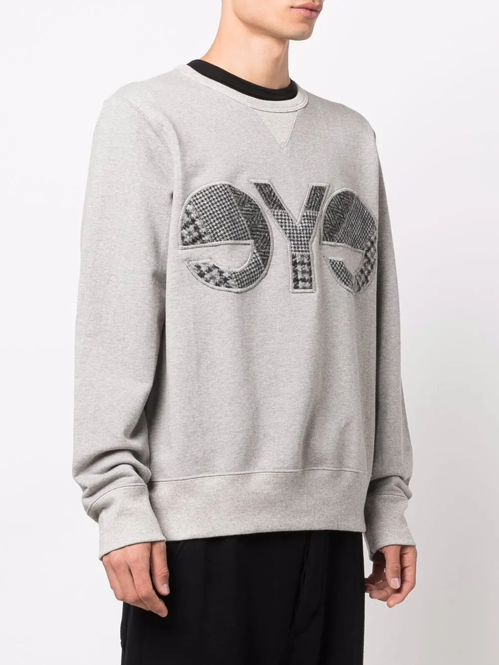 Shop Junya Watanabe Eye Patchwork Sweatshirt In Grey