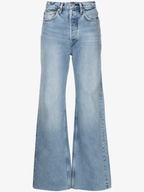 RE/DONE jeans anchos con dobladillo sin rematar