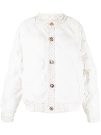 B+ab Tweed-trim Quilted Jacket - Farfetch