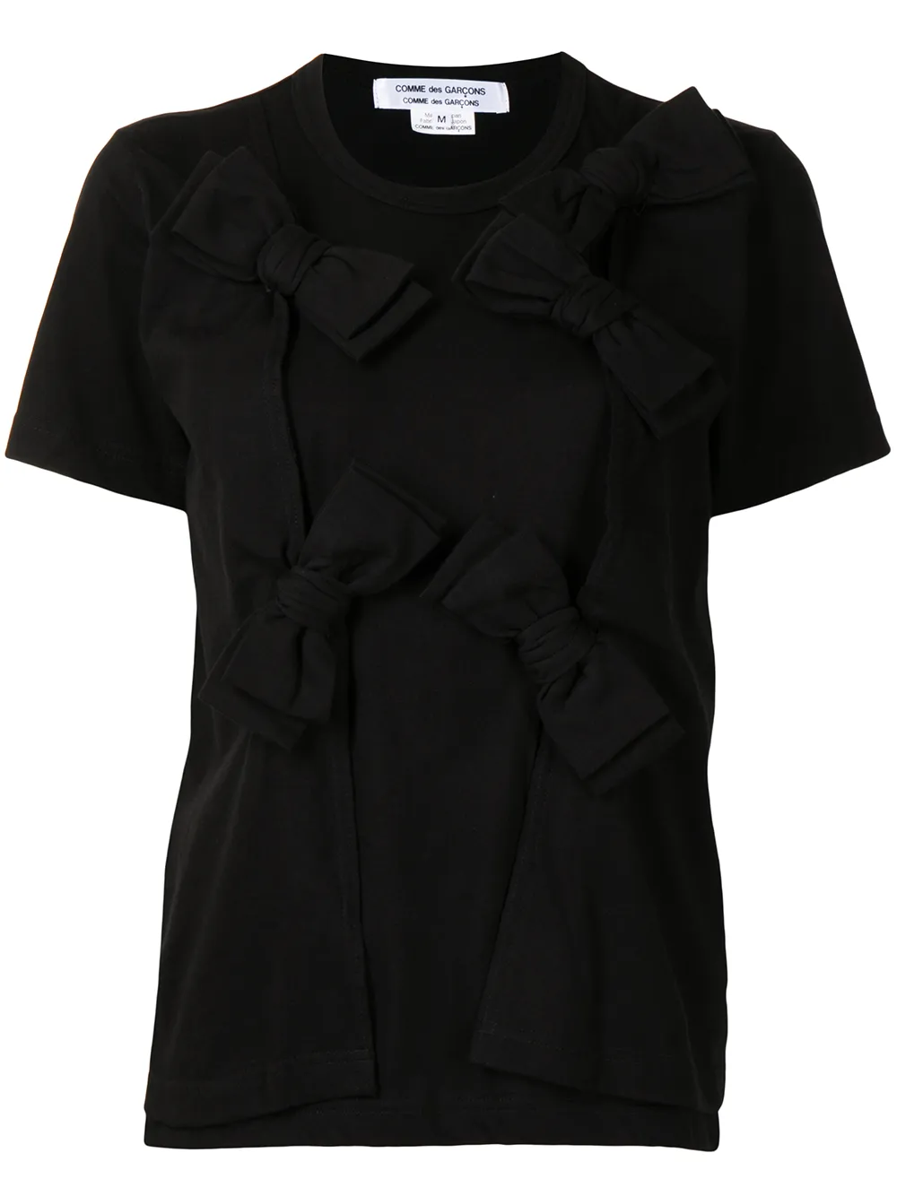 Comme Des Garçons Comme Des Garçons T-shirt met strikdetail Zwart