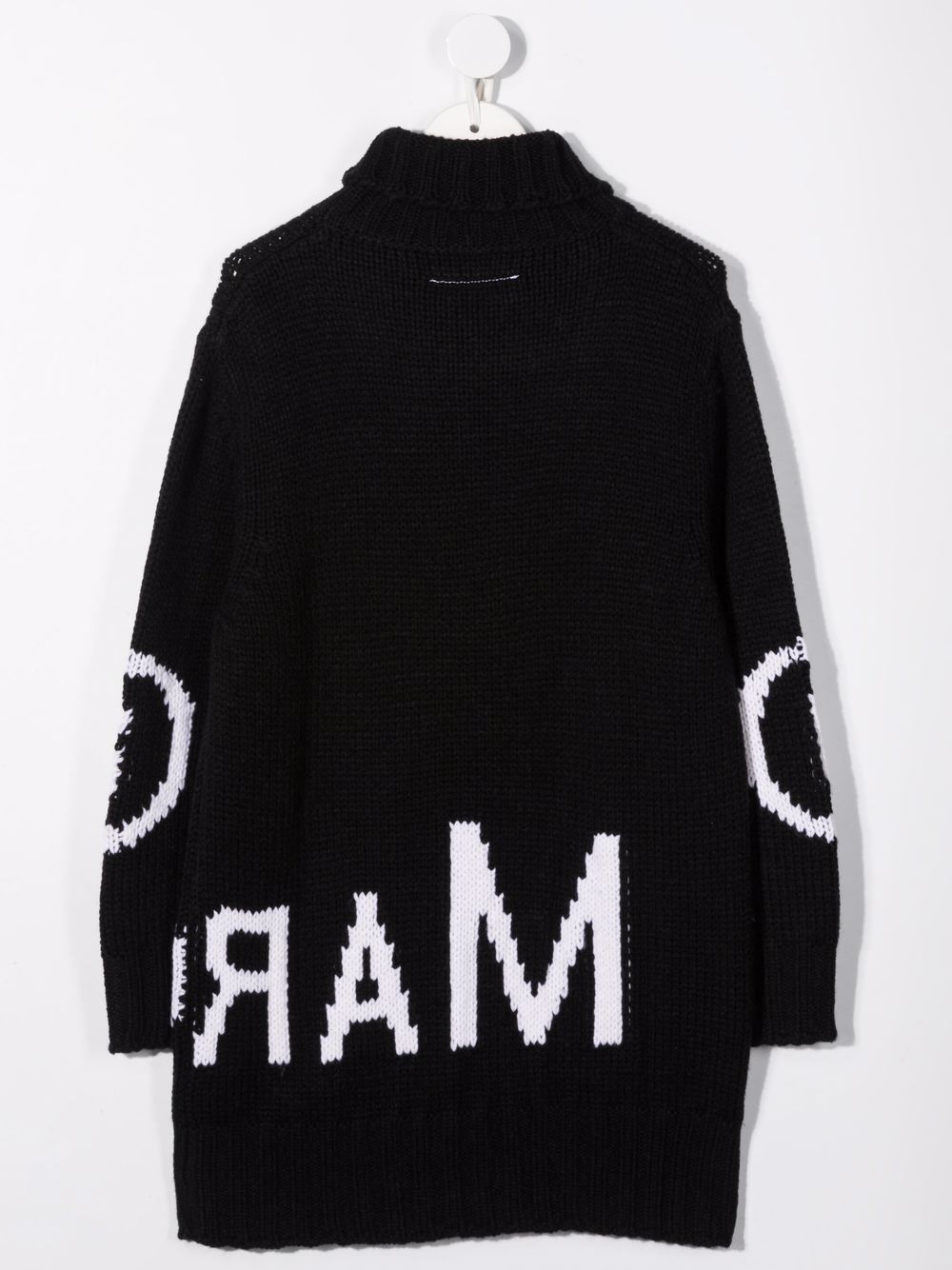 фото Mm6 kids intarsia-knit logo jumper