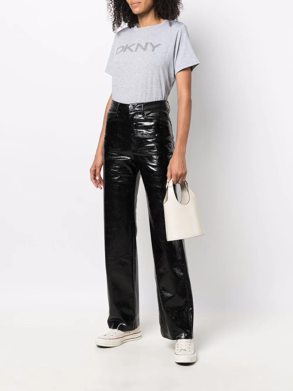 фото Dkny меланжевая футболка с логотипом