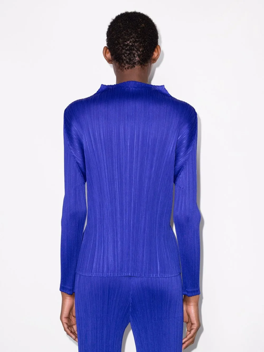  Pleats Please Issey Miyake Monthly Colours January Plissé-effect Top - Blue 