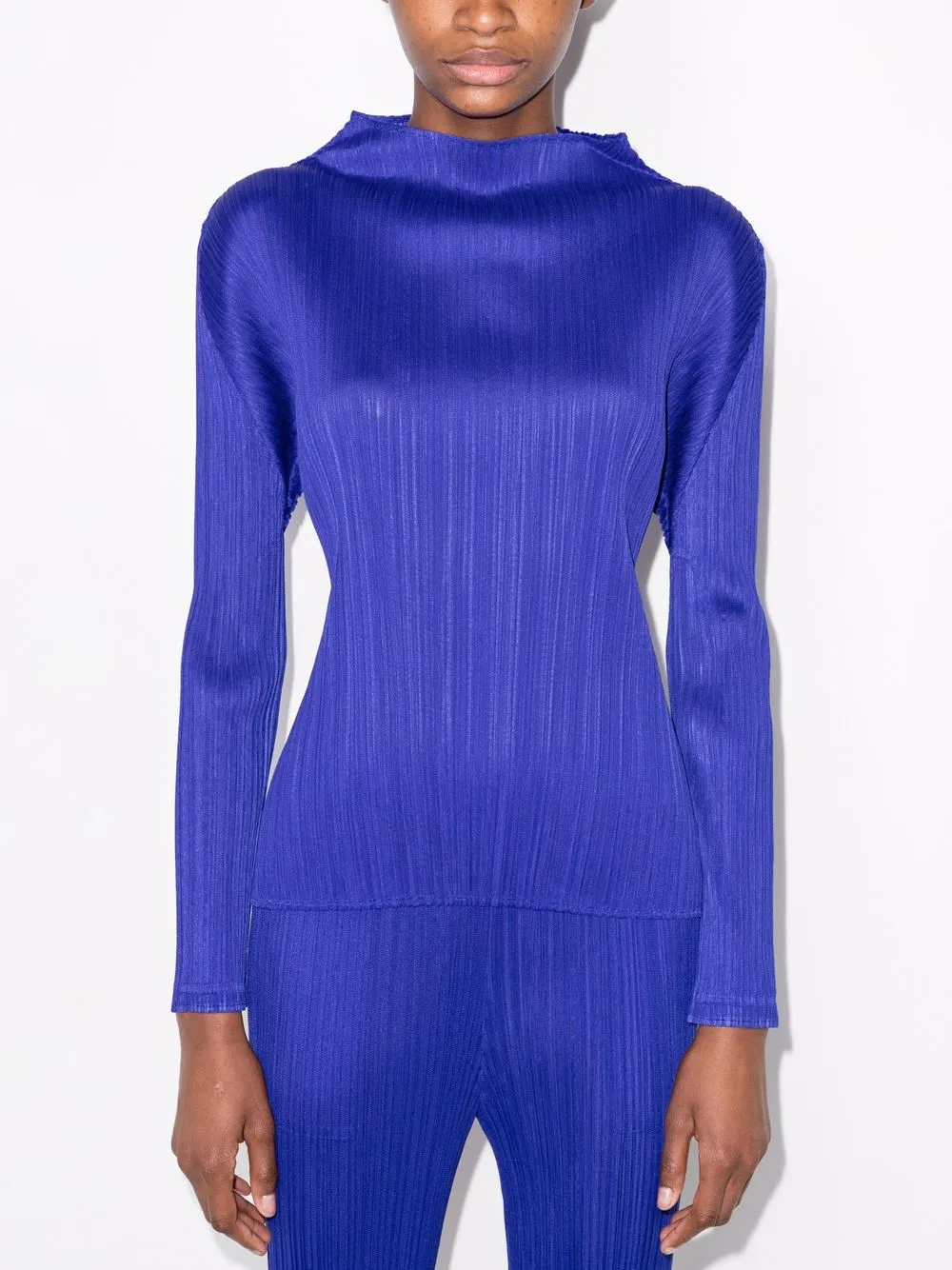  Pleats Please Issey Miyake Monthly Colours January Plissé-effect Top - Blue 
