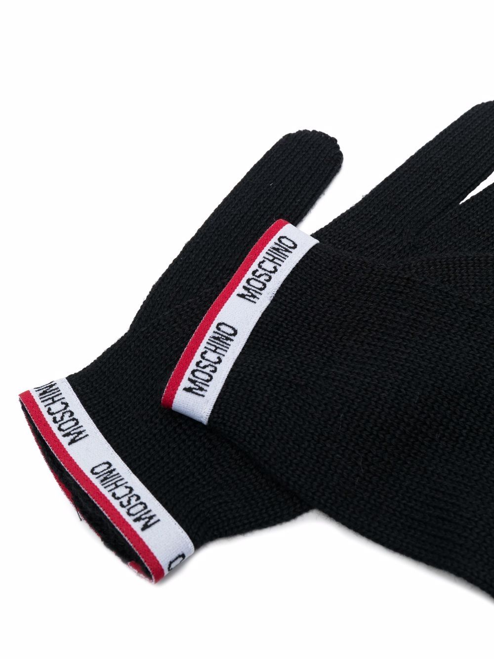 фото Moschino трикотажные перчатки с логотипом