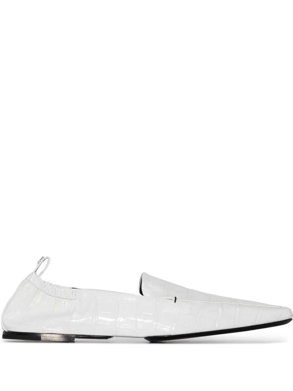 

TOTEME square toe loafers - White