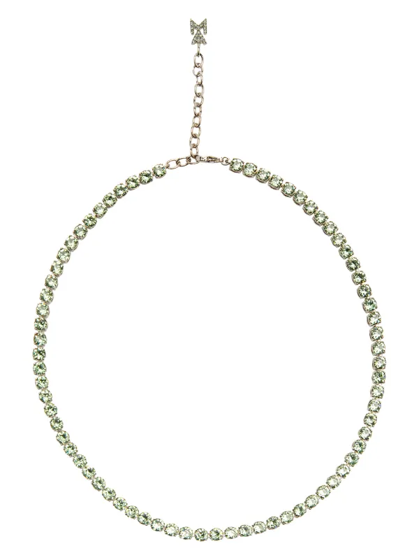 AMINA MUADDI Crystal Tennis Necklace 