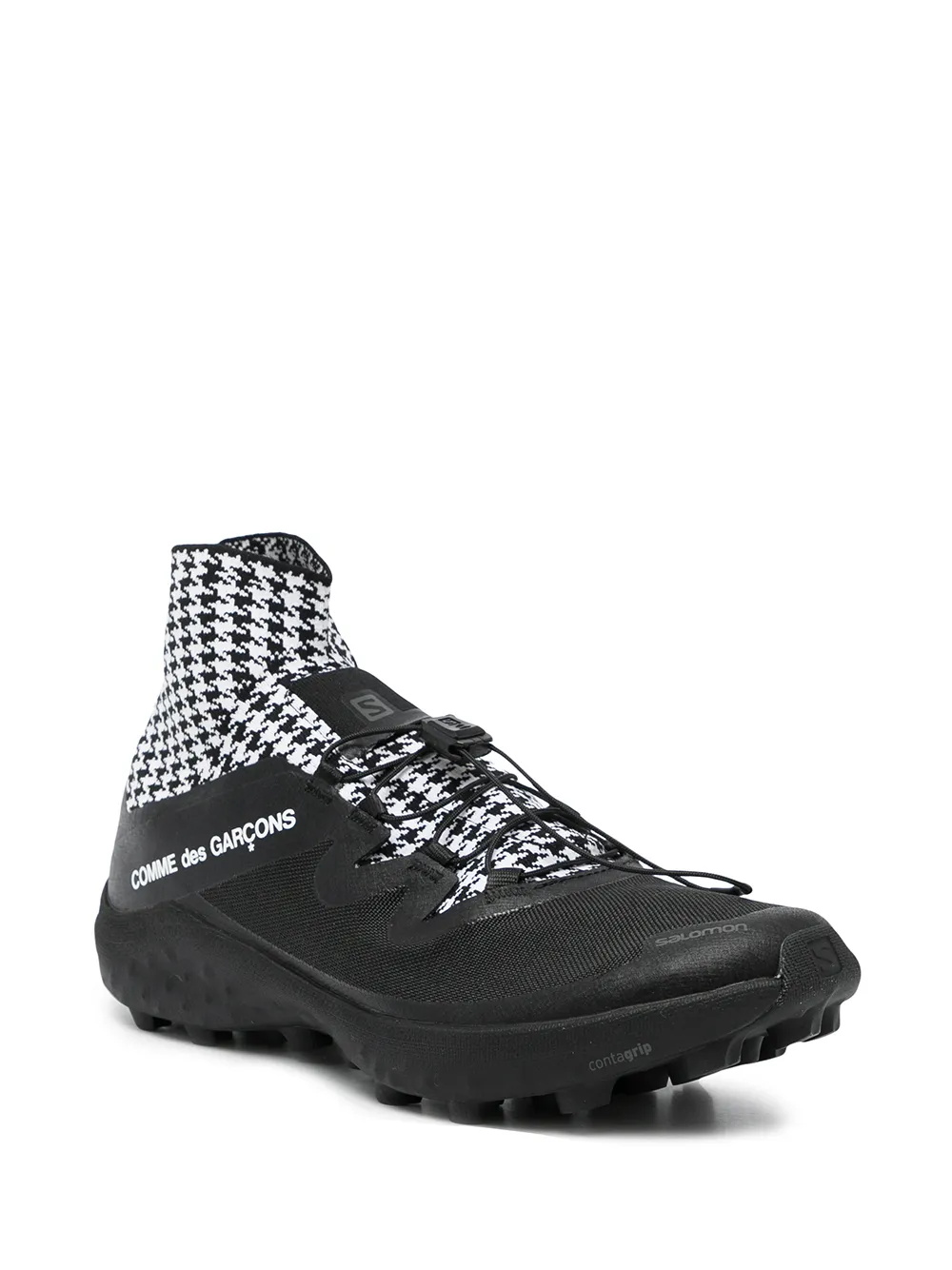 Comme Des Garçons houndstooth-print slip-on Sneakers - Farfetch