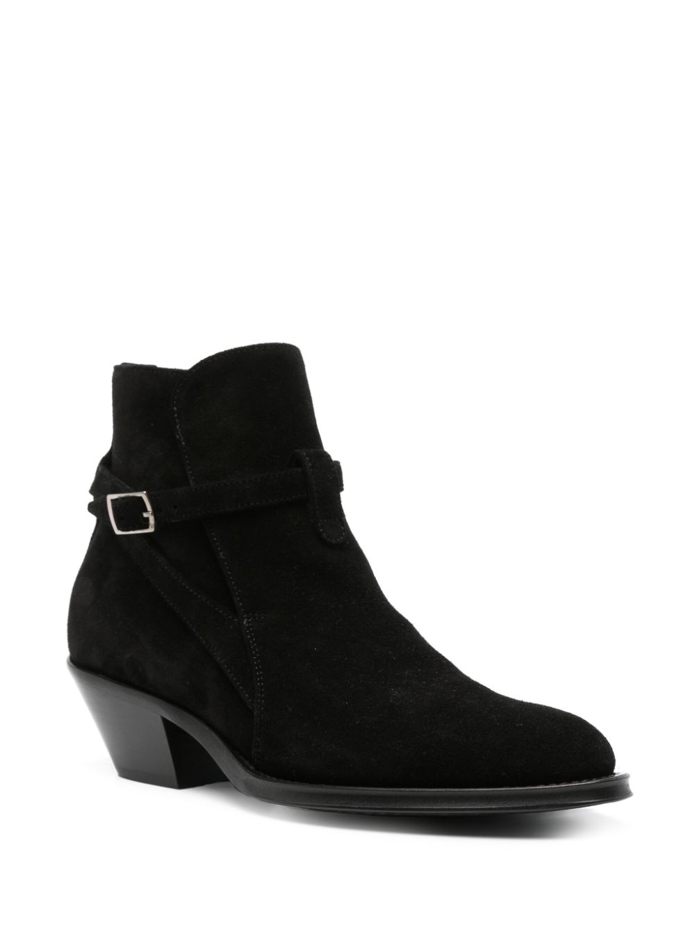 Saint Laurent 50mm suede boots - Black