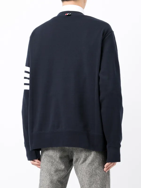 その他 THOM BROWNE Midnight blue cotton sweatshirt Thom Browne Stripe Sleeve Sweatshirt | Nordstrom