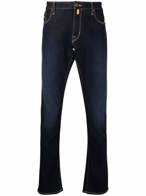 Shop Jacob Cohen contrast-stitch straight-leg jeans with Express Delivery -  FARFETCH