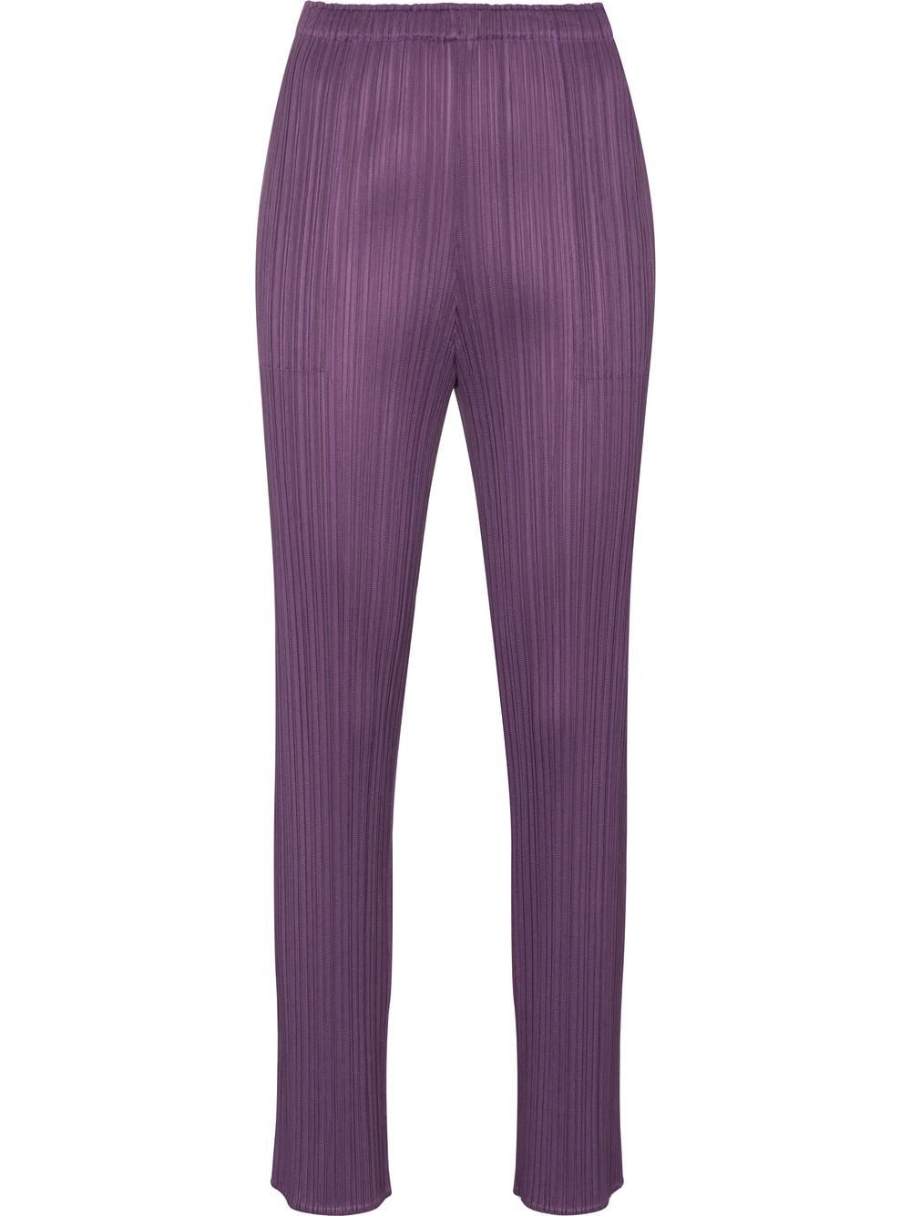 Shop Issey Miyake Monthly Colors February Plissé Trousers In Purple
