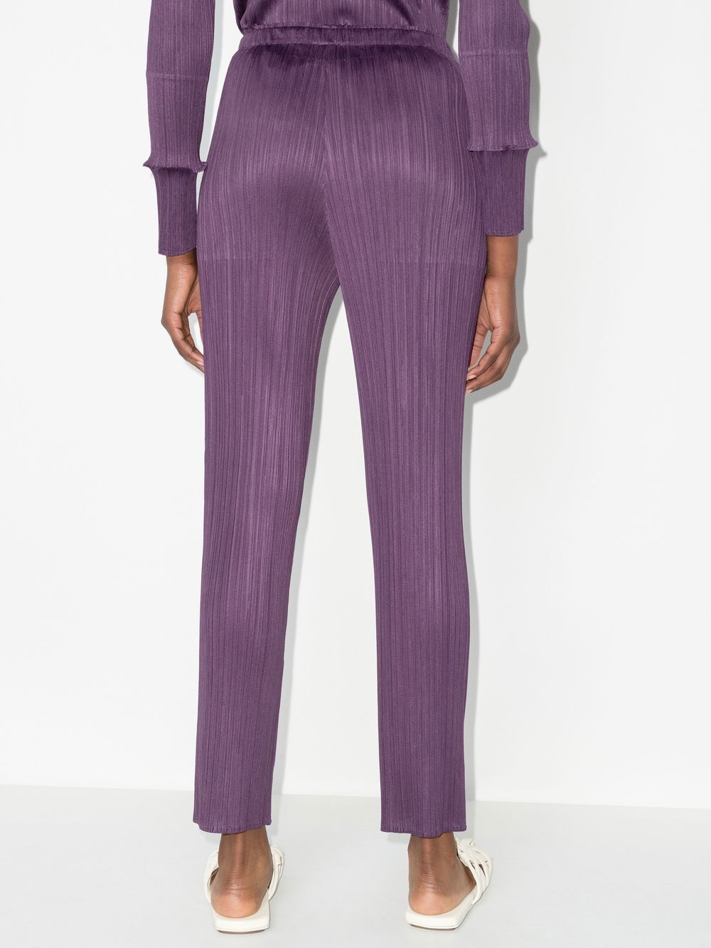 Shop Issey Miyake Monthly Colors February Plissé Trousers In Purple