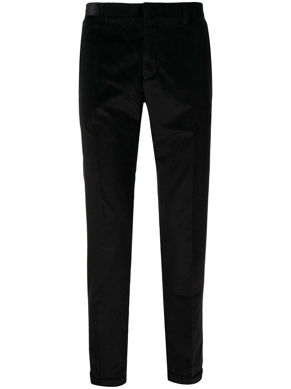 Paul Smith Velvet Straight-leg Suit Trousers In Black