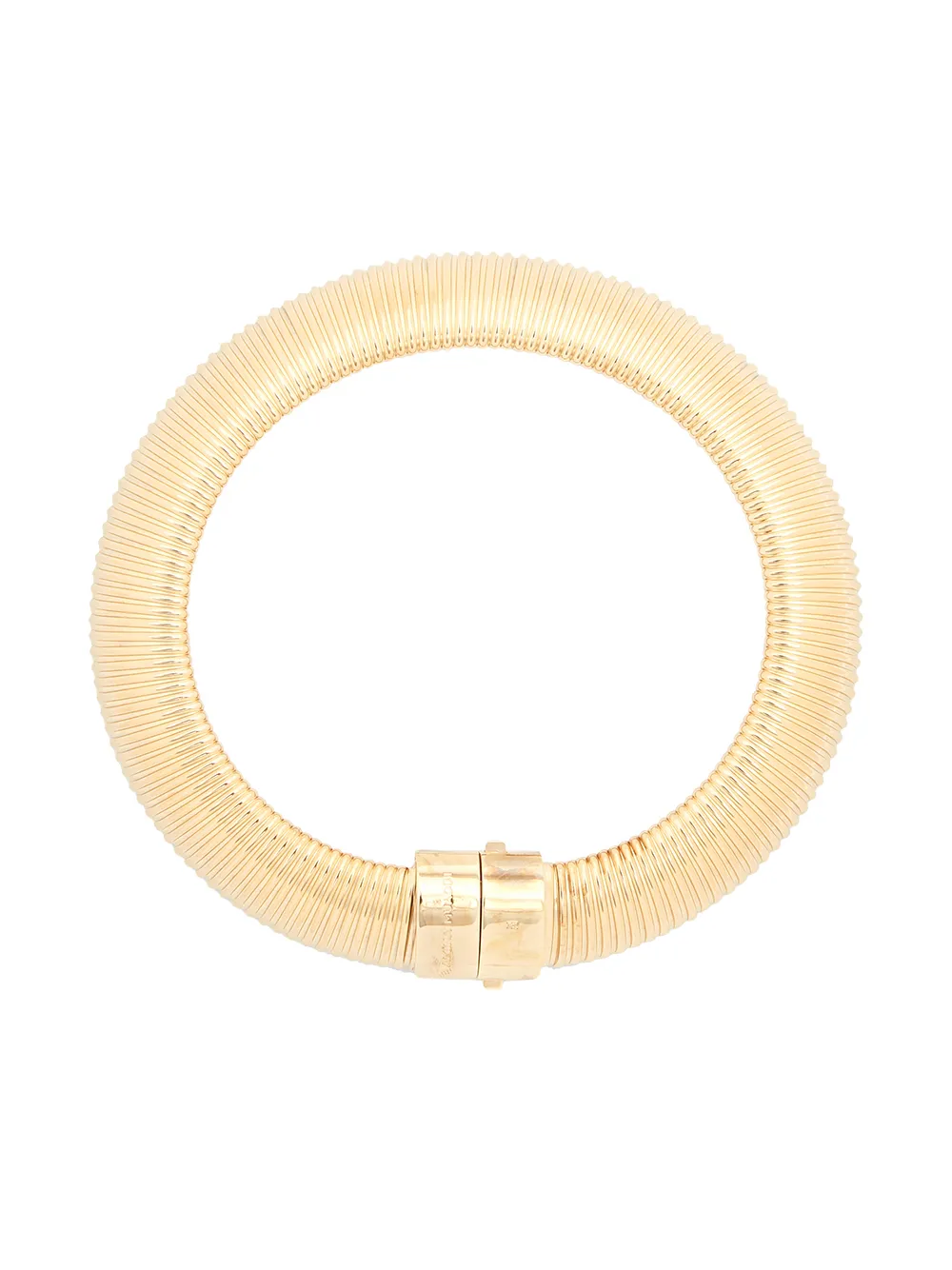 AMINA MUADDI RIBBED-DETAIL CHOKER NECKLACE