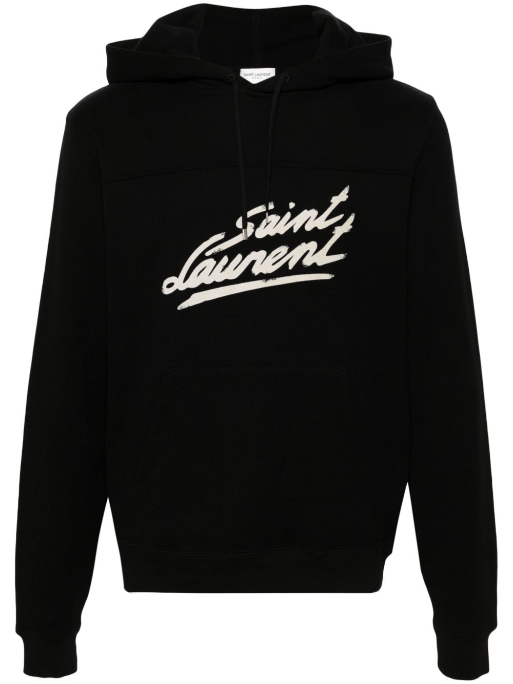 Saint Laurent 50s Signature Hoodie Black FARFETCH UK