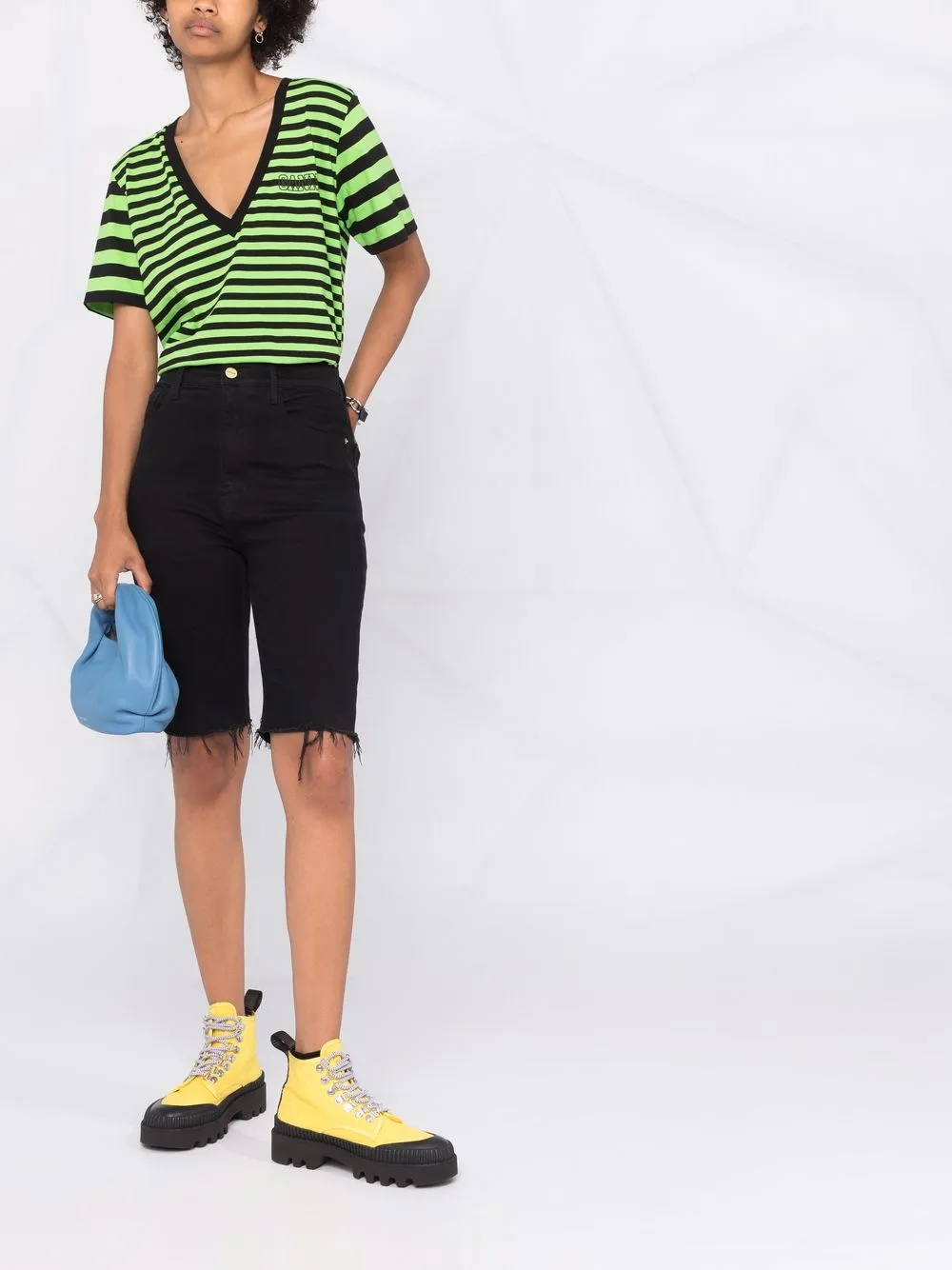 фото Ganni футболка software в полоску