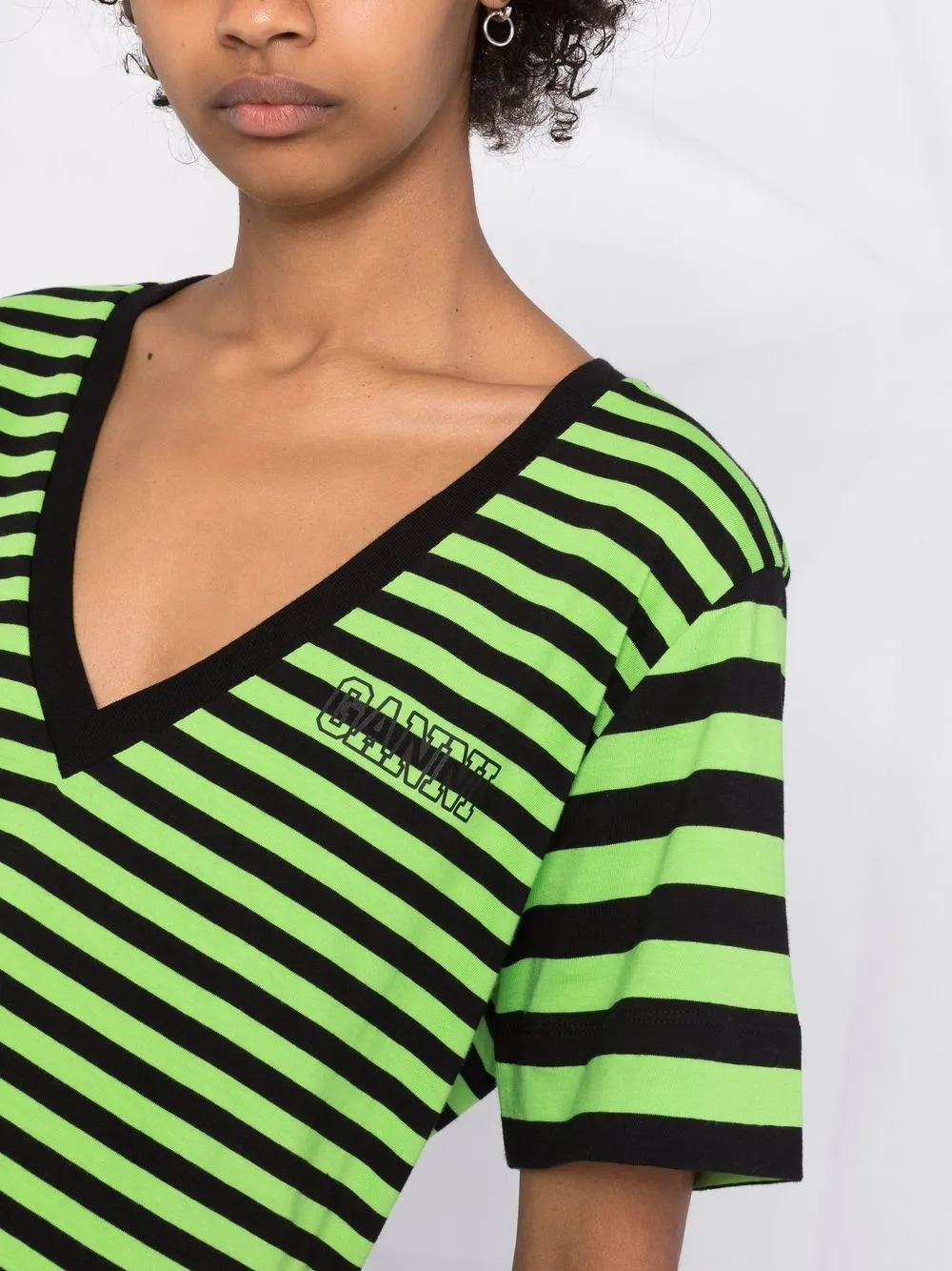 фото Ganni футболка software в полоску